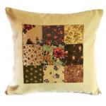 Vintage Style Patchwork Panel Cushion Cover With..